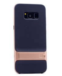 Galaxy S8 Kılıf Zore Standlı Verus Kapak Gold