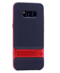 Galaxy S8 Kılıf Zore Standlı Verus Kapak Kırmızı