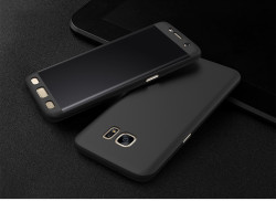 Galaxy S8 Kılıf Zore 360 3 Parçalı Rubber Kapak Siyah