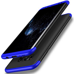 Galaxy S8 Kılıf Zore Ays Kapak Siyah-Mavi