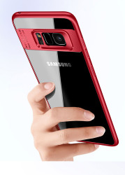 Galaxy S8 Kılıf Zore Buttom Kapak Kırmızı