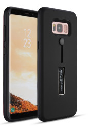 Galaxy S8 Kılıf Zore Olive Standlı Kapak Siyah