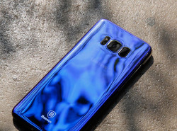 Galaxy S8 Kılıf Zore Renkli Transparan Kapak Mavi