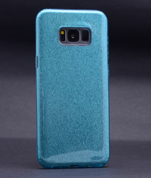 Galaxy S8 Kılıf Zore Shining Silikon Mavi