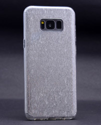 Galaxy S8 Kılıf Zore Shining Silikon Gümüş