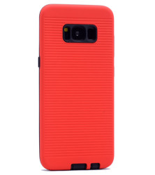 Galaxy S8 Kılıf Zore Youyou Silikon Kapak Kırmızı