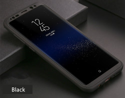 Galaxy S8 Plus Kılıf Zore 360 Silikon Kılıf Siyah