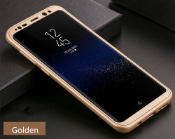Galaxy S8 Plus Kılıf Zore 360 Silikon Kılıf Gold