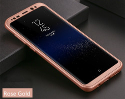 Galaxy S8 Plus Kılıf Zore 360 Silikon Kılıf Rose Gold