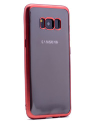 Galaxy S8 Plus Kılıf Zore Lazer Kaplama Silikon Kırmızı