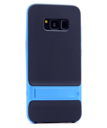 Galaxy S8 Plus Kılıf Zore Standlı Verus Kapak Mavi