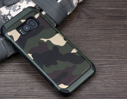 Galaxy S8 Plus Kılıf Zore Army Silikon Kapak Yeşil