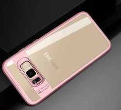 Galaxy S8 Plus Kılıf Zore Buttom Kapak Pembe