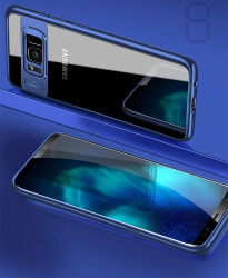 Galaxy S8 Plus Kılıf Zore Buttom Kapak Mavi