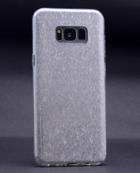 Galaxy S8 Plus Kılıf Zore Shining Silikon Gümüş