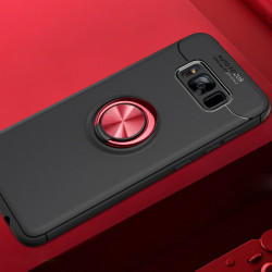 Galaxy S8 Plus Kılıf Zore Ravel Silikon Kapak Siyah-Kırmızı