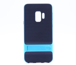 Galaxy S9 Kılıf Zore Standlı Verus Silikon Mavi