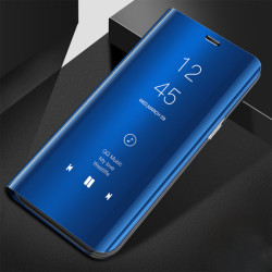 Galaxy S9 Kılıf Zore Clear View Flip Cover Mavi
