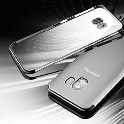 Galaxy S9 Kılıf Zore Dört Köşeli Lazer Silikon Kapak Gümüş