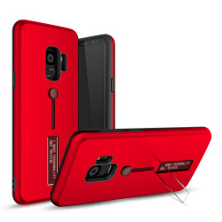 Galaxy S9 Kılıf Zore Olive Standlı Kapak Kırmızı