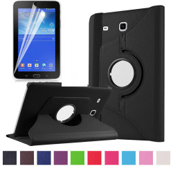 Galaxy Tab 3 Lite 7.0 T110 Zore Dönebilen Standlı Kılıf Siyah