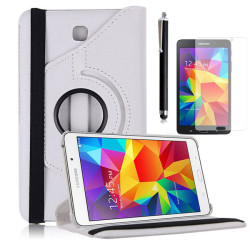 Galaxy Tab 4 7.0 T230 Zore Dönebilen Standlı Kılıf Beyaz