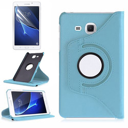 Galaxy Tab 4 T280 Zore Dönebilen Standlı Kılıf Mavi