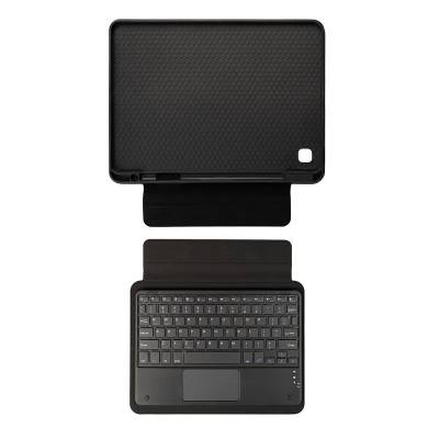 Galaxy Tab A 8.0 (2019) Zore Border Keyboard Bluetooh Bağlantılı Standlı Klavyeli Tablet Kılıfı Siyah