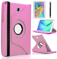 Galaxy Tab A T550 9.7 Zore Rotatable Stand Case Light Pink