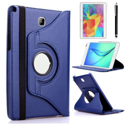 Galaxy Tab A T550 9.7 Zore Rotatable Stand Case Navy blue