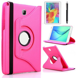 Galaxy Tab A T550 9.7 Zore Rotatable Stand Case Dark Pink