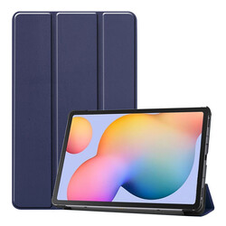 Galaxy Tab A T580 10.1 Zore Smart Cover Stand 1-1 Case Navy blue
