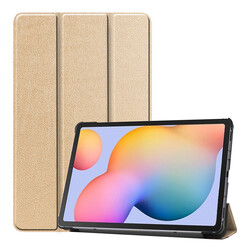 Galaxy Tab A7 10.4 T500 (2020) Zore Smart Cover Stand 1-1 Case Gold