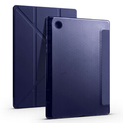 Galaxy Tab A8 10.5 SM-X200 (2021) Kılıf Zore Tri Folding Kalem Bölmeli Standlı Kılıf Lacivert
