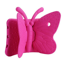 Galaxy Tab A8 10.5 SM-X200 (2021) Zore Butterfly Stand Tablet Case Dark Pink