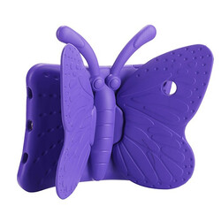 Galaxy Tab A8 10.5 SM-X200 (2021) Zore Butterfly Stand Tablet Case Purple