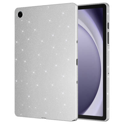 Galaxy Tab A9 Plus Glittered Glossy Zore Tablet Koton Case Silver