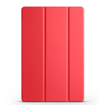 Galaxy Tab A9 Plus Zore Smart Cover Standlı 1-1 Kılıf Kırmızı