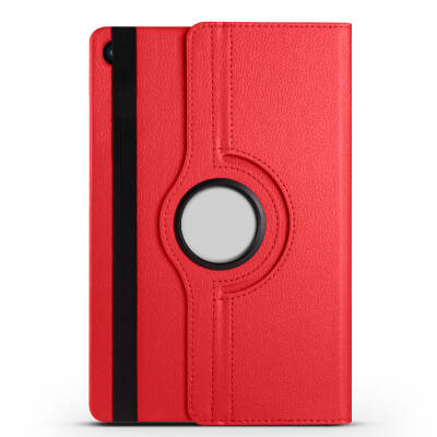 Galaxy Tab A9 Zore Rotatable Stand Case Red