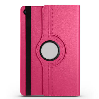 Galaxy Tab A9 Zore Rotatable Stand Case Dark Pink