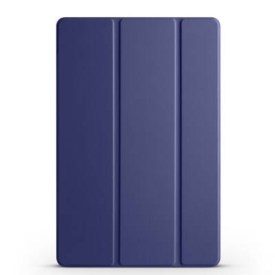 Galaxy Tab A9 Zore Smart Cover 1-1 Stand Case Navy blue