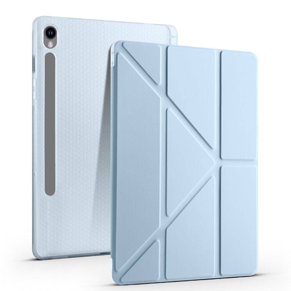 Galaxy Tab S10 FE Case Zore Tri Folding Stand Case with Pen Compartment - 42