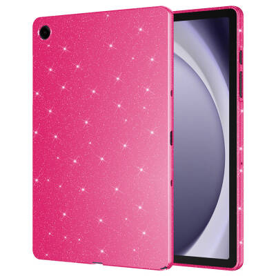 Galaxy Tab S10 FE Glittery Shiny Look Zore Tablet Cotton Case Dark Pink
