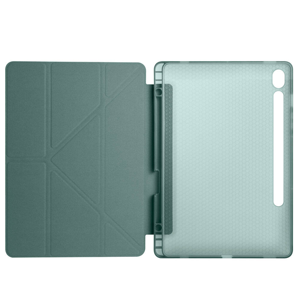 Galaxy Tab S10 FE Kılıf Zore Tri Folding Kalem Bölmeli Standlı Kılıf - 26