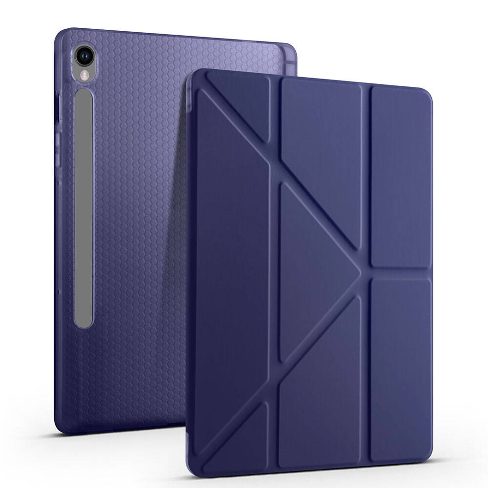 Galaxy Tab S10 FE Kılıf Zore Tri Folding Kalem Bölmeli Standlı Kılıf - 29