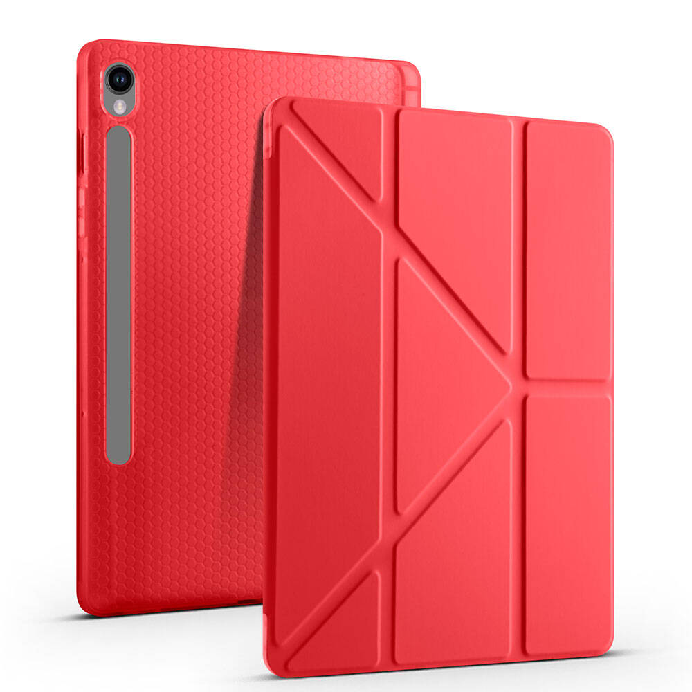 Galaxy Tab S10 FE Kılıf Zore Tri Folding Kalem Bölmeli Standlı Kılıf - 37