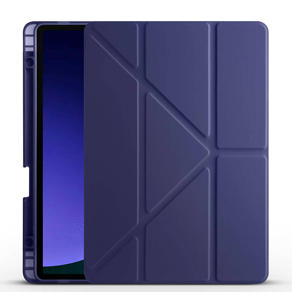 Galaxy Tab S10 FE Kılıf Zore Tri Folding Kalem Bölmeli Standlı Kılıf - 30