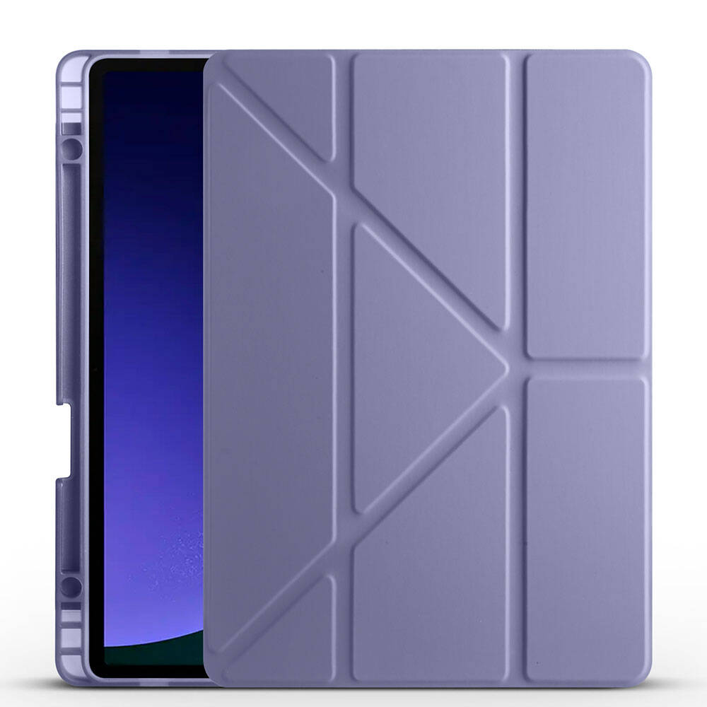 Galaxy Tab S10 FE Kılıf Zore Tri Folding Kalem Bölmeli Standlı Kılıf - 19