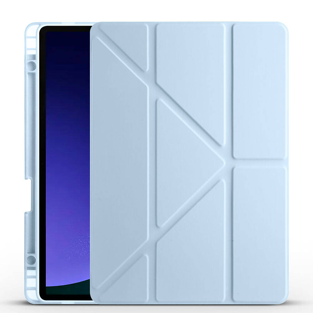 Galaxy Tab S10 FE Kılıf Zore Tri Folding Kalem Bölmeli Standlı Kılıf - 23