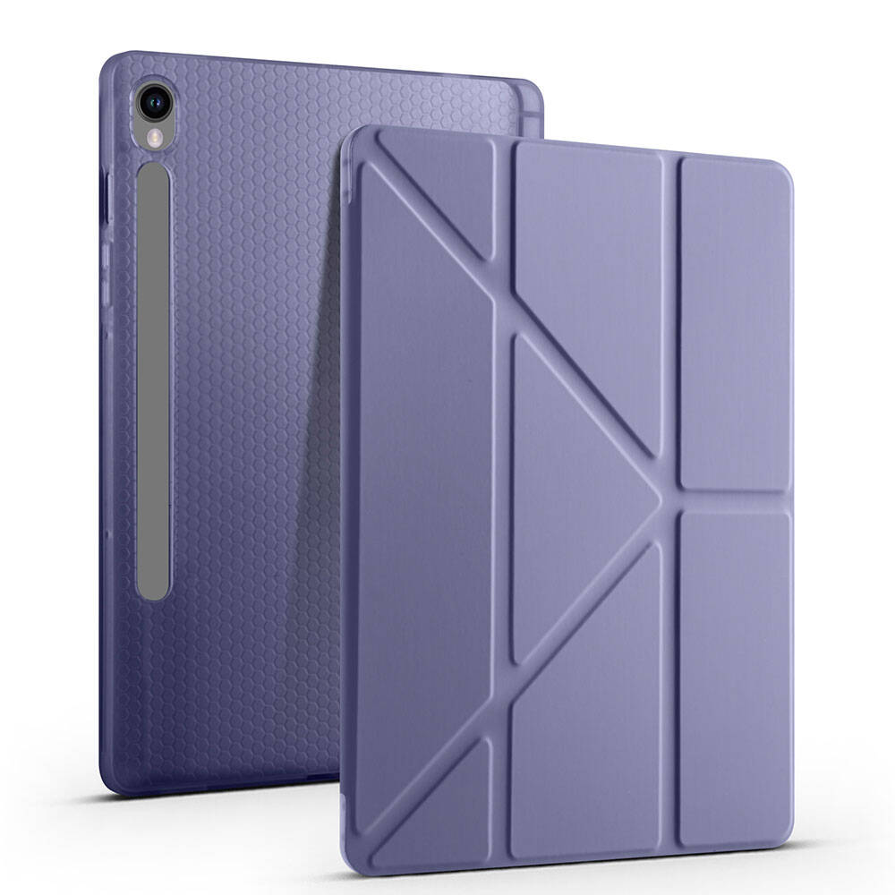 Galaxy Tab S10 FE Kılıf Zore Tri Folding Kalem Bölmeli Standlı Kılıf - 31